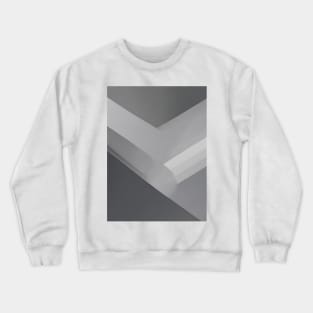 Abstract Gray and White Lines Crewneck Sweatshirt